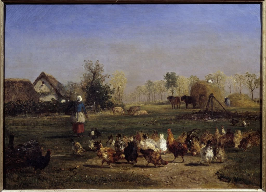 La provenienza delle galline L'aia - Louvre, Parigi